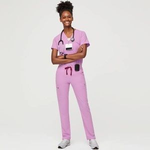 FIGS Dusk Caterina top + high-waisted yola pants